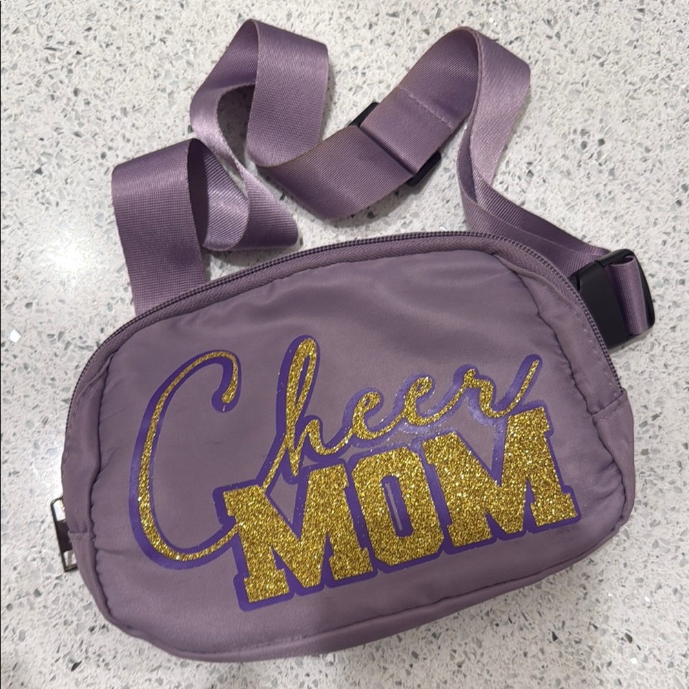 Purple Cheer Mom Fanny Pack